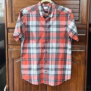 Columbia Men’s L red plaid button up shirt, preowned